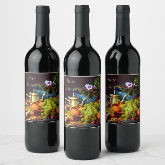 Weinlabel Eleganter Art Weinetikett (Flaschen)