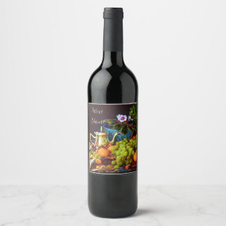 Weinlabel Eleganter Art Weinetikett