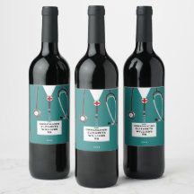 Weinlabel für die Abschlussfeier von Krankenschwes