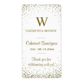 Weinlabel Gold Confetti (Vorne)