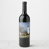 Weinlabel mit Old Point Comfort Lighthouse Weinetikett (Vorderseite)