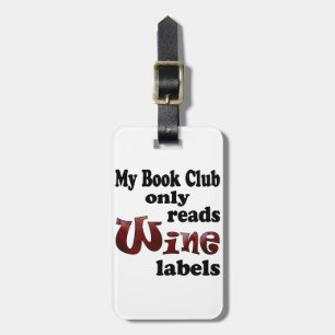 Weinlabeln für den Buchclub Gepäckanhänger