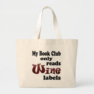 Weinlabeln für den Buchclub Jumbo Stoffbeutel