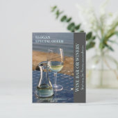 Weinladen, Bar oder Weinkellerei Werbeaktion Karte (Stehend Vorderseite)