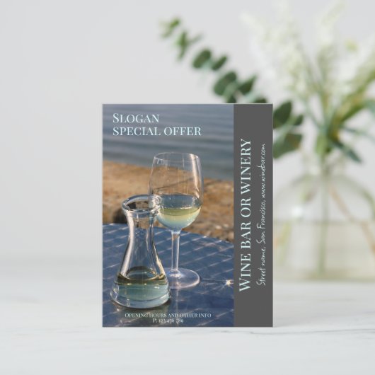 Weinladen, Bar oder Weinkellerei Werbeaktion Karte (Stehend Vorderseite)