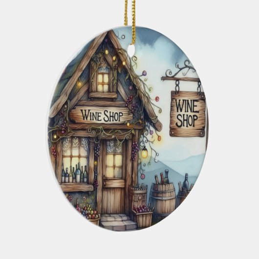 WEINladen Keramik Ornament (Rechts)