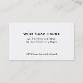 Weinladen Visitenkarte (Rückseite)