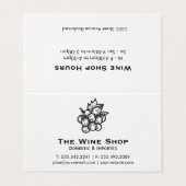 Weinladen Visitenkarten (Außenseite Aufgefaltet)