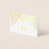 Weinland Mit Monogramm Gold Foil Stationery Card Folienkarte (Vorderseite)