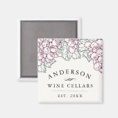 Weinland | Personalisierter Weinkeller Zuhause Magnet (Vorderseite/Rückseite)