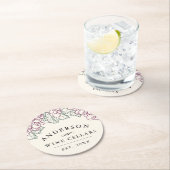 Weinland | Personalisierter Weinkeller Zuhause Runder Pappuntersetzer (Vor Ort)