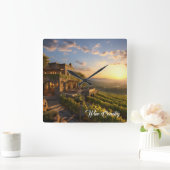 Weinland Quadratische Wanduhr (Zuhause)