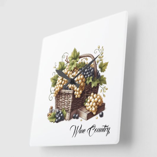 Weinland Quadratische Wanduhr (Winkel)