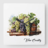 Weinland Quadratische Wanduhr (Vorderseite)