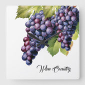 Weinland Quadratische Wanduhr (Vorderseite)