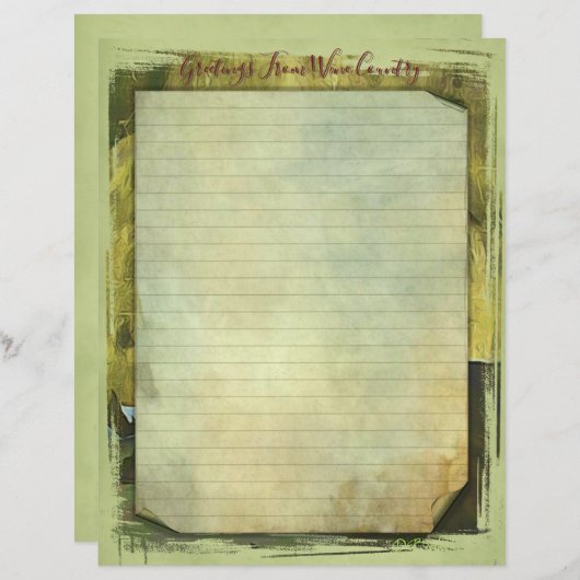 Weinland-Stationar 8.5''x11' (Vorne/Hinten)