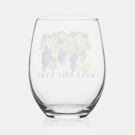 Weinland Weinglas Ohne Stiel (Rückseite)