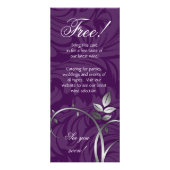 Weinleaf Swirl Weinberg Lila Silber Werbekarte (Vorne)