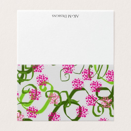 Weinleere Grußkarte (Außenseite Aufgefaltet)