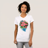 Weinlese-Rosen-T - Shirt (Vorne ganz)