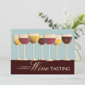 Weinlese Weinprobe Party Einladung (Stehend Vorderseite)