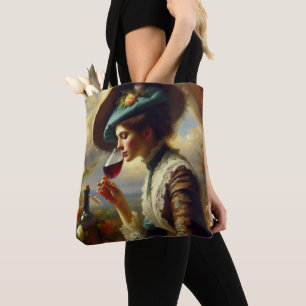 Weinliebende Frau Tasche