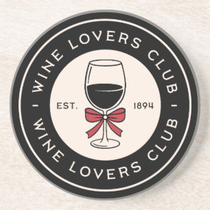 Weinliebhaber-Club elegante schwarze Ästhetik Getränkeuntersetzer