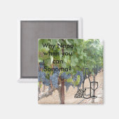 Weinliebhaber des Sonoma Valley Magnet (Vorderseite/Rückseite)