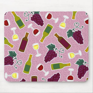 Weinliebhaber Druck Lila Mousepad