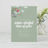 Weinliebhaber Einladung zur Feiertage (Stehend Vorderseite)