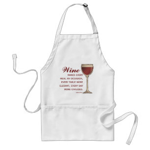 Weinliebhaber Elegantes Weinglas mit Zitat Schürze