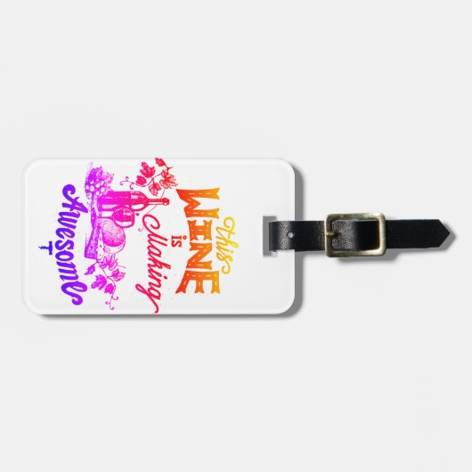 Weinliebhaber, essbar gepäckanhänger (Vorderseite horizontal)