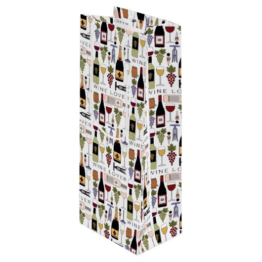 Weinliebhaber Flaschen, Gläser & Accessoires Muste Geschenktüte Für Weinflaschen (Vorderseite Schrägansicht)