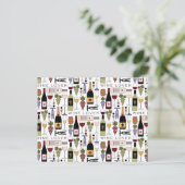 Weinliebhaber Flaschen, Gläser & Accessoires Muste Postkarte (Stehend Vorderseite)