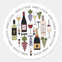 Weinliebhaber Flaschen, Gläser und Zubehör Motif C