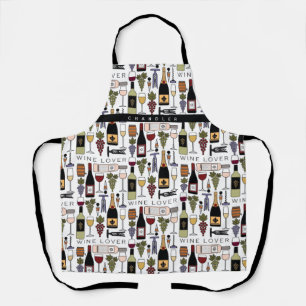 Weinliebhaber Flaschen, Gläser und Zubehör Muste Schürze