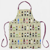 Weinliebhaber Flaschen mit Gemusterten Bezeichnung Schürze (Vorderseite)