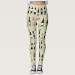 Weinliebhaber Flaschen mit Namen Gemustert Leggings<br><div class="desc">Egal ob Sie eine Weinprobe machen oder einfach nur einen Zuhause-Drink genießen möchten, kommen Sie in den Genuss dieser Leggings, die mit verschiedenen Weinflaschen gestaltet sind. Dieses Muster zeigt eine Auswahl an Flaschen Rot-, Weiß- und Schaumweine mit Illustrationen im einfachen Doodle-Stil und die Namen der verschiedenen Weine, die unten in...</div>