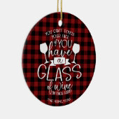 Weinliebhaber Funny 2020 Covid Pandemic Weihnachte Keramik Ornament (Rechts)