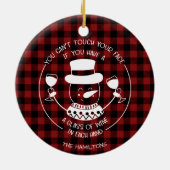 Weinliebhaber Funny 2020 Covid Pandemic Weihnachte Keramik Ornament (Hinten)