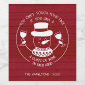 Weinliebhaber Funny 2020 Covid Weihnachten Weinetikett (Einzelnes Label)