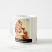 Weinliebhaber Funny Retro 50er Sprichwort Kaffeetasse (Vorderseite Links)