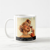 Weinliebhaber Funny Retro 50er Sprichwort Kaffeetasse (Links)