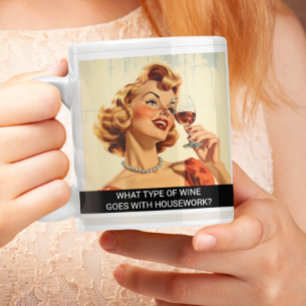 Weinliebhaber Funny Retro 50er Sprichwort Kaffeetasse