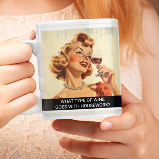Weinliebhaber Funny Retro 50er Sprichwort Kaffeetasse
