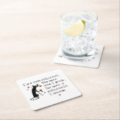 Weinliebhaber Funny Zitat mit Katze Rechteckiger Pappuntersetzer (Vor Ort)