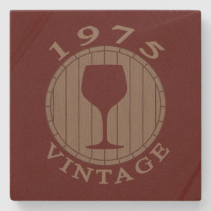 Weinliebhaber Geburtstag 1975 Vintage Steinuntersetzer