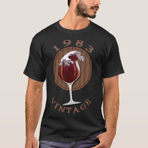 Weinliebhaber Geburtstag 1983 Vintage T-Shirt