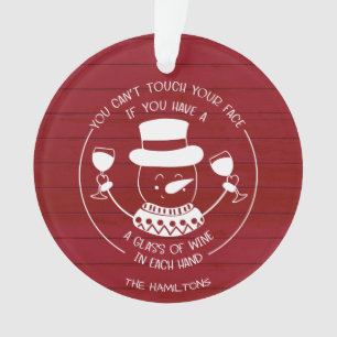 Weinliebhaber-Geschenk Lustig 2020 Covid Weihnacht Ornament