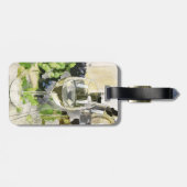 Weinliebhaber Geschenk - Stilvolles MONOGRAM Illus Gepäckanhänger (Rückseite horizontal)